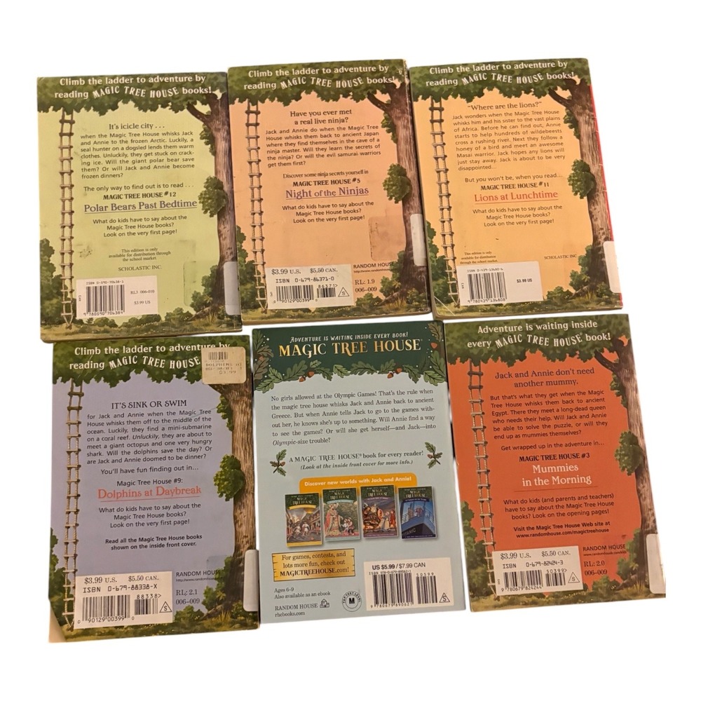 Magic Tree House Book Lot of 6 Mary Pope Osborne Paperbacks Kids Chapter Books - Picture 2 of 2